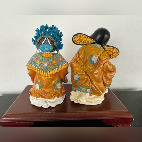 Vintage Chinese Bride and Groom in Traditional  Costume Good Luck Statue - Picture 5 of 11